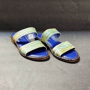 Elegant Blue and Green Women's Sandals